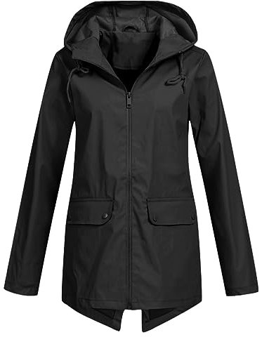 Impermeable Femme Capuche Pliable Randonnée Running Veste Coupe Vent Respirante Sport Rose Impermeable Vetement Imperméable Softshell Legere Pluie avec Poches Parka Ciré