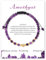 LOCCY Echtes Naturstein Armband, 4mm Perlenarmband mit Herz Anhänger Natursteinarmband Yoga Armband für Herren Damen für Geburtstag Valentinstag Weihnachten Geschenke (Verstellbar-Amethyst)