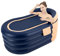 Baignoire gonflable avec pompe à air - Baignoire spa pliable en PVC - Rectangulaire - Portable et chaude - Pour camping, voyage, spa, 84 x 140 x 74 cm (orange)