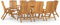 9-TLG. Garten-Essgruppe Massivholz Teak,3154920