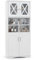 COSTWAY Tall Bathroom Cabinet, Freestanding Storage Cupboard with Open/Adjustable Shelves and Doors, Wooden Bathroom Unit High Floor Cabinet for Living Room Kitchen Hallway, 60x30x145cm (White)