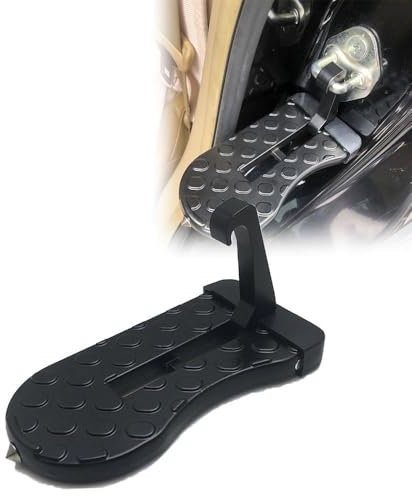 ZCZMAD Marchepied de Porte de Voiture, pour Fit Ford Transit Custom Pédale Pliante de Pied de Porte de Voiture avec Marteau Sécurité,A-Black