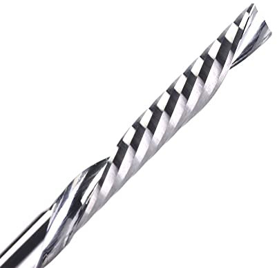 AAA 4mm Shank Left Spiral Milling Cutter Down Cut One Flute Router Bit CNC End Mill Engraving Bits Tungsten Steel Acrylic(4x17)