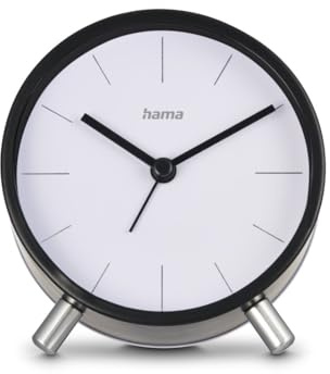Hama Funkwecker Flores, analog, ohne Ticken, Schwarz