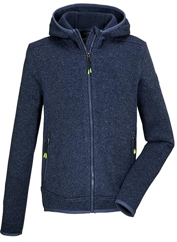 killtec Jungen Strickfleecejacke mit Kapuze KOS 176 BYS KNTFLC JCKT, dunkel ozean, 128, 43037-000