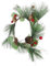 Toyvian Halter Leuchter Nussknacker grüne Girlande roter Beerenkranz weihnachtsdeko kunstpflanze Xmas Decorations dekorativer weihnachtskranz Kranz vor der Haustür Blatt aus Seidentuch