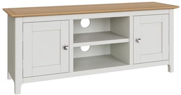 FWStyle Linen White Oak 2 Door TV Unit - W110 X H44 X D35cm
