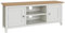 FWStyle Linen White Oak 2 Door TV Unit - W110 X H44 X D35cm