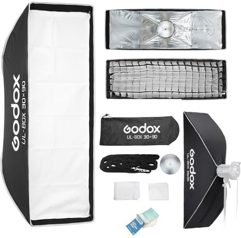 GODOX UL-BOX-30 * 90 Rettangolare Softbox, 30x90cm Soft Box con Griglia
