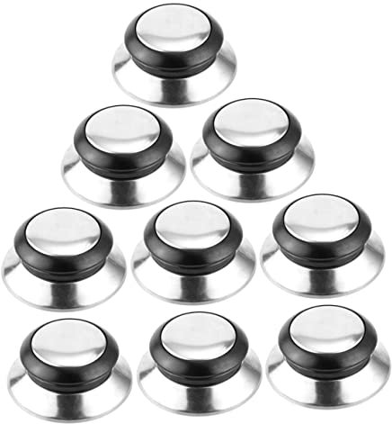 HEALEEP 9pcs Replaceable Lid Knobs Stainless Steel Pot Lid Handles Wear-resistant Sturdy Household Knobs for Judge Saucepan