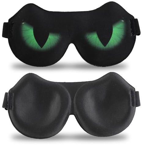Yemiany Schlafmaske Kinder, 3D-Schlafmaske Kinder Junge/mädchen | Hautfreundlicher Lichtschutz, verstellbares Band für Seitenschläfe, für Camping, Autofahrten und kurze Pausen auf Reisen
