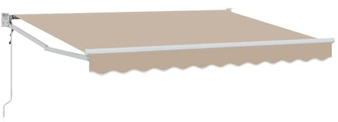 vidaXL Ausziehbare Markise Beige 3,5 x 2 m Polyester und Metall