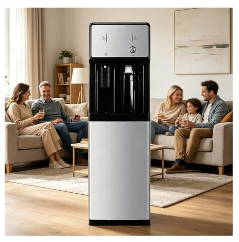 Enfriador De Agua Conexión A La Red Eléctrica,dispensador De Agua Fría Y Caliente,3 Ajustes De Temperatura,Fuente De Agua De Pie para El Hogar Café Té Bar Dormitorio