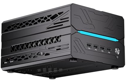 Mavsloly KI - Mini PC con processore Intel Core i9-14900F (24 core), 64 GB DDR5 RAM, SSD PCIe 4.0 da 2 TB, scheda grafica GeForce RTX 5060Ti (16 GB GDDR7), 8K, WiFi 6e, uscita display 4*, Windows 11