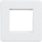 Knightsbridge SF2GMW Screwless 2G Modular faceplate-Matt White