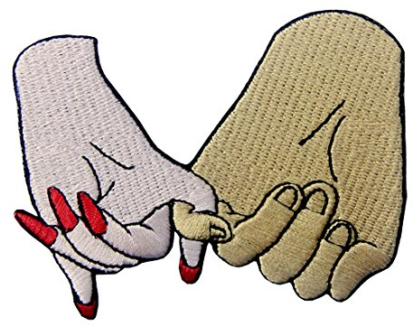 Promise to Stay with You Forever Applique Embroidered Love Badge Iron On Sew On Patch