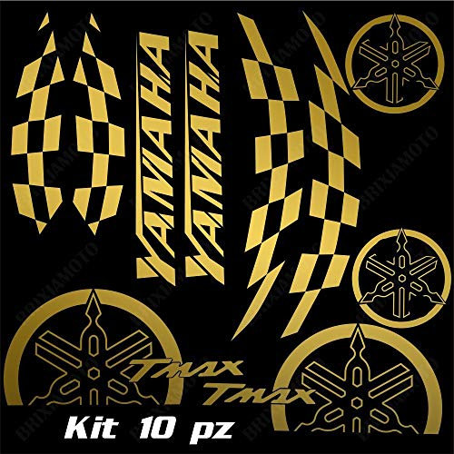 SET COMPLETO ADESIVI CARENA ORO FITS COMPATIBILE CON YAMAHA T-MAX 500 01-07