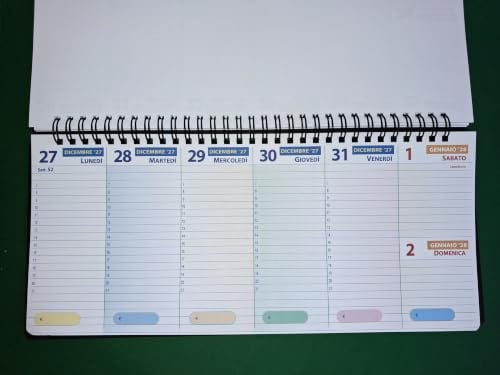 Planner 30x14cm - Con Date - Planning Settimanale Da Tavolo - Italiano