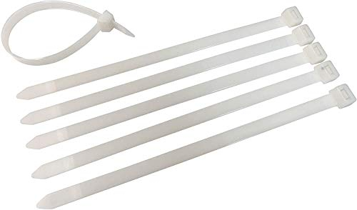 Robuste Kabelbinder, ultrastark, groß aus Nylon, Industriequalität, mit 110 kg Zugfestigkeit,12 x 290 mm, Naturfarbe, 50 Stück