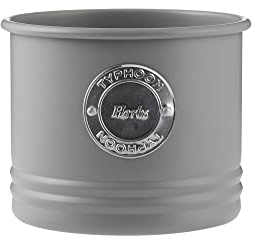 Typhoon Living Grey Pflanzgefäß für Kräuter, 11 cm