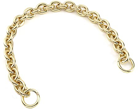 Xiazw Modische Schwere Aluminium O Form Metall Geldbörsen Tasche Griff Riemen Kette Schultergurt, Handtaschen Umhängetasche Dekoration Kette, Tasche Zubehör Charms (Hell Gold)