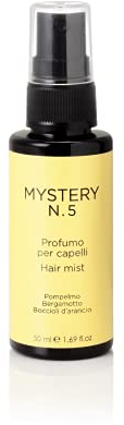 Mystery – Nr. 5 Haarparfüm – Haarduft mit Noten von Grapefruit, Bergamotte, Orangenknospen – Umhüllend, erleichtert das Kämmen – Anti-Kraus-Wirkung, antistatisch – 50 ml
