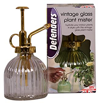 Defenders Vintage Glass Plant Mist Sprayer – 225 ml, for Indoor House Plants, Assorted Colours