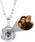 INBLUE Personalized Projection Picture Pendant 925 Sterling Silver Necklace Heart-Shaped Pendant Birthday Anniversary Jewelry Gifts for Her/Women/Mom/Girlfriend (Style6 Silver)