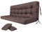 Bjird Cojin para Banco - Cojines Blandos de Asiento y Respaldo para Tumbonas, Bancos de Jardín, Columpios de Patio, Suelo - Impermeables con Diseño Acolchado y Correas - 150 cm - Marron Oscuro