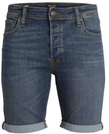 JACK & JONES Infinity Herren Jeans Shorts Rick Bermudas Used Look (as3, Alpha, s, Regular, Regular, Medium Blue Denim)