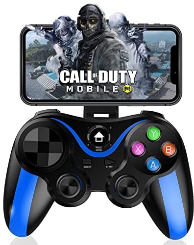 Wireless Controller for iPhone, Megadream MFi Bluetooth Mobile Game Gamepad Joystick for iOS/Android, iPhone15 14 13/Mini/Pro Max/12/11, for Samsung Galaxy, Nokia, OPPO, Google, Direct Play-Blue