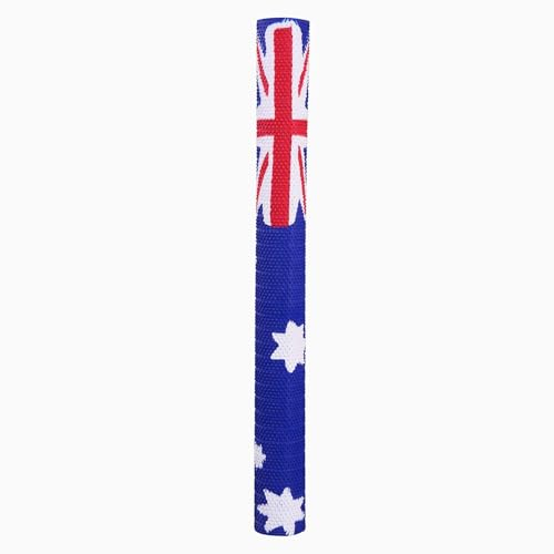 DSC Australian Flag Cricket Bat Grip | Color: Blue & Red | Size: Standard | Pack of 1 | Material: Rubber | Enhanced Control | Long-Lasting Performance | Simple Installation | Usage for All Players
