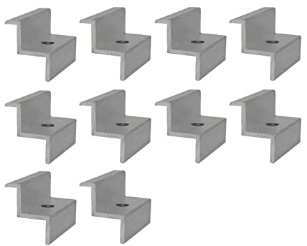 Bemacom 10x Endklemme für Modulhöhe I Rahmenhöhe 32mm aus Aluminium für die Befestigun und Montage von Solaranlagen und Photovoltail Module