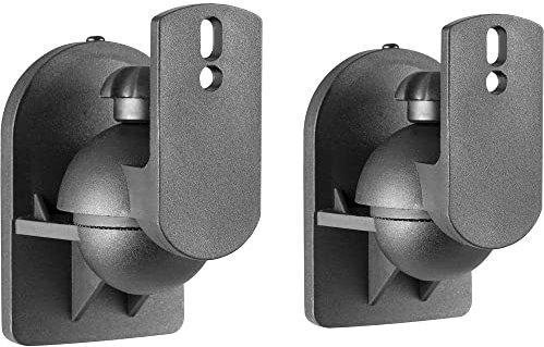 +/-70° Wall Brackets for Speakers (Pair), Black