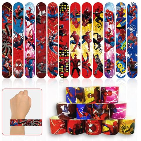 VOCDEMERI Mitgebsel 12 Schnapparmband für Kinder mit 10 Geschenktüten für Geburtstag Mitgebsel Kinder Jungen oder Mädchen Schulfest