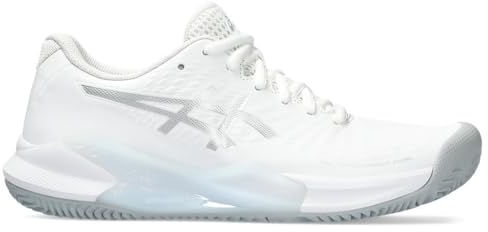 ASICS Damen Gel-Challenger 14 Padel Sneaker, White/Pure Silver, 39 EU