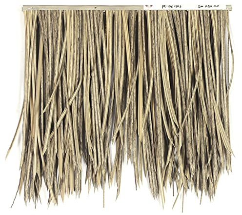 Chaume Artificiel Paille En Plastique PE Anti-corrosion Et Anti-insectes，Protection De L'environnement De 50cmx50cm Et Herbe D'ombre Insipide，Tuile D'herbe De Parasol Imitation Chaume Long(Size:12pcs)