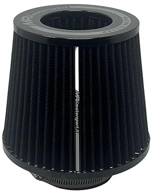 Filtro aria sportivo MRMOTORSPORT a cono 70 mm aspirazione diretta universale e per aspirazione bassa compatibile con 500 / grande punto abarth e alfa romeo giulietta/mito