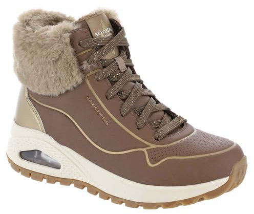 Skechers Uno Rugged, Stivaletto Donna, Tortora, 36 EU