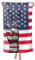 SSGVLPTO Mikrofaser-Badetuch mit Amerika-Flagge und Hippie-Peace-Druck, weiches Strandtuch, geeignet für Pool, Reisen, Strandkorb