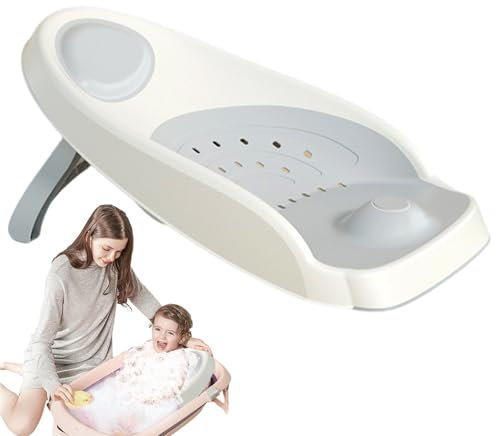 Jvjggag Baby-Badewannensitz für die Wanne – Baby-Badewannensitz, ergonomische Kinder-Badewannensitz, schnell trocknend, bequem, verstellbarer Badesitz für die Dusche zu Hause