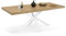 IDMarket Esstisch, ausziehbar, rechteckig, Alix, 6-10 Personen, Holz und Weiß, 160 – 200 cm