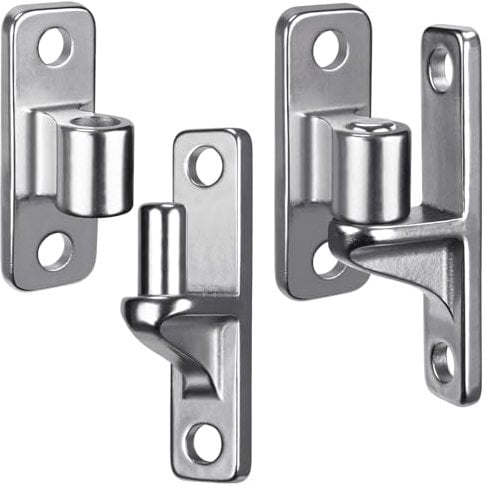 Lifeswell Lot de 2 charnières de portail en acier inoxydable 304, robustes et non soudées, charnières femelles et mâles pour clôtures en bois et portails de ferme, capacité de 272,2 kg