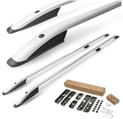 CHROMEMASTER | Dachreling Dachträger Kompatibel mit VW Transporter T5 L2 LWB LANG 2003-2015; Zur Befestigung der Dachgepäckträger, Dachkörben, Dachboxen oder Dachfahrradträger | Konstruktion aus Alu