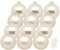 Inge Glas große Weihnachtskugeln mit Haken | Christbaumkugeln aus Glas | Set 12 Kugeln 8cm groß und 40 Aufhänger | Christbaumschmuck Weihnachtsbaumkugeln (Champagne | beige)