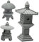 FONDOTIN Miniatur-Dekoration – 3 Stück Pavillon-Ornamente Aus Stein Gartenornament Statue Für Zuhause