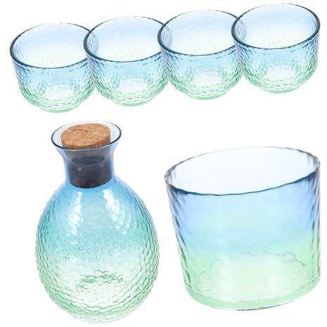 JECOMPRIS Sake Japonés Botella De Sake De Vidrio Juego De Copas De Para Servir Taza Japonesa Para Uso Restaurante o Hogar