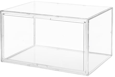Umwandelbare breite Vitrine – 49,8 cm Garagenvitrine mit herausnehmbarem Regal für Autos und Sportausrüstung, magnetische Tür, staubdichter Acrylschrank (extra groß (49,8 x 29,2 x 36,8 cm – 17,8 cm