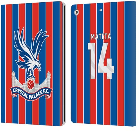 Head Case Designs Offizielle Crystal Palace FC Jean-Philippe Mateta 2025/26 Spieler Home Kit Leder-Wallet-Hülle Kompatibel mit Apple iPad 10.2 2019/2020/2021
