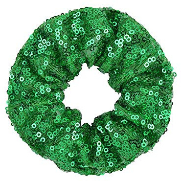 SYSUII 6 Stück Pailletten Haargummi für Damen Frauen, Modischer Glitzer Haargummis Haar Scrunchies Elastische Haarbänder Haarschmuck Pferdeschwanzhalter für Karneval Party Weihnachten -Grün